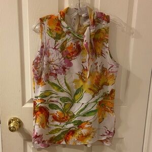 Sioni Multicolor Floral Sleeveless Blouse